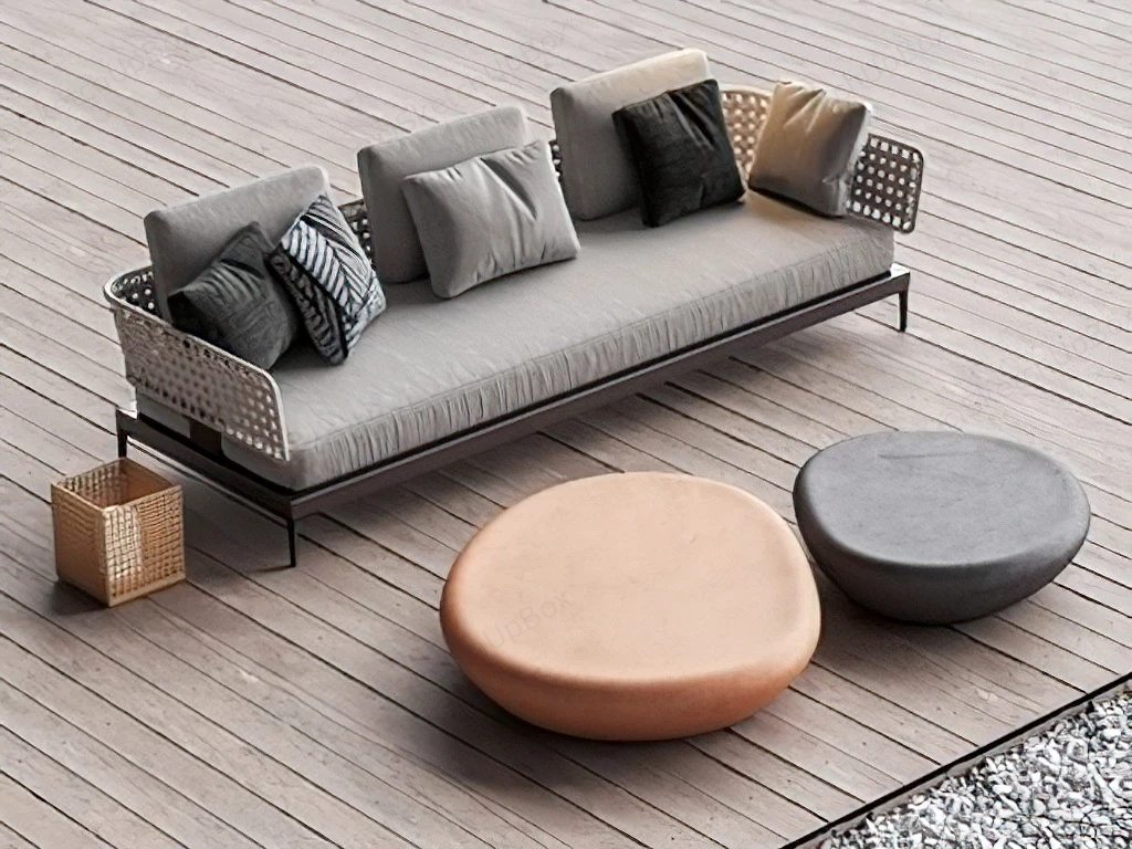 Patio Couch Set sketchup model preview - SketchupBox