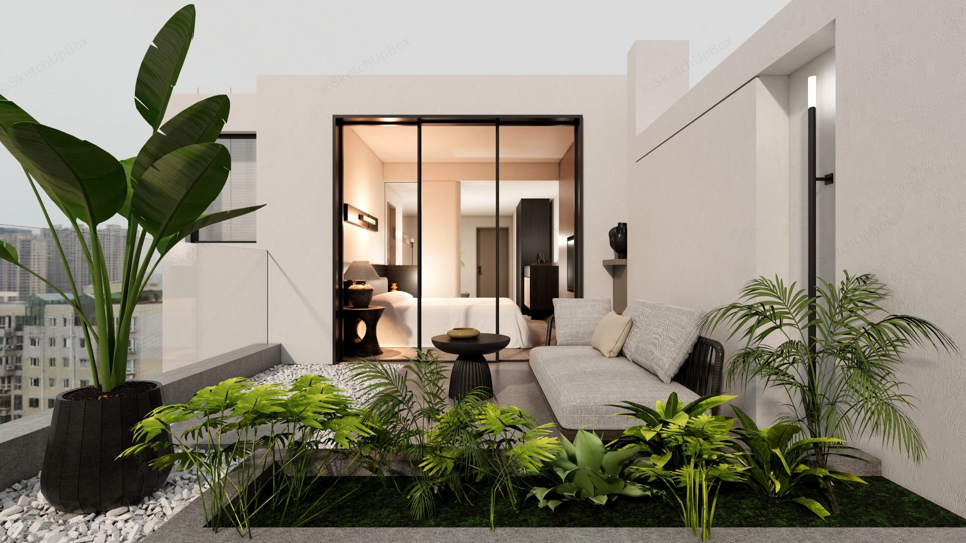 Hotel Suite Room Design sketchup model preview - SketchupBox