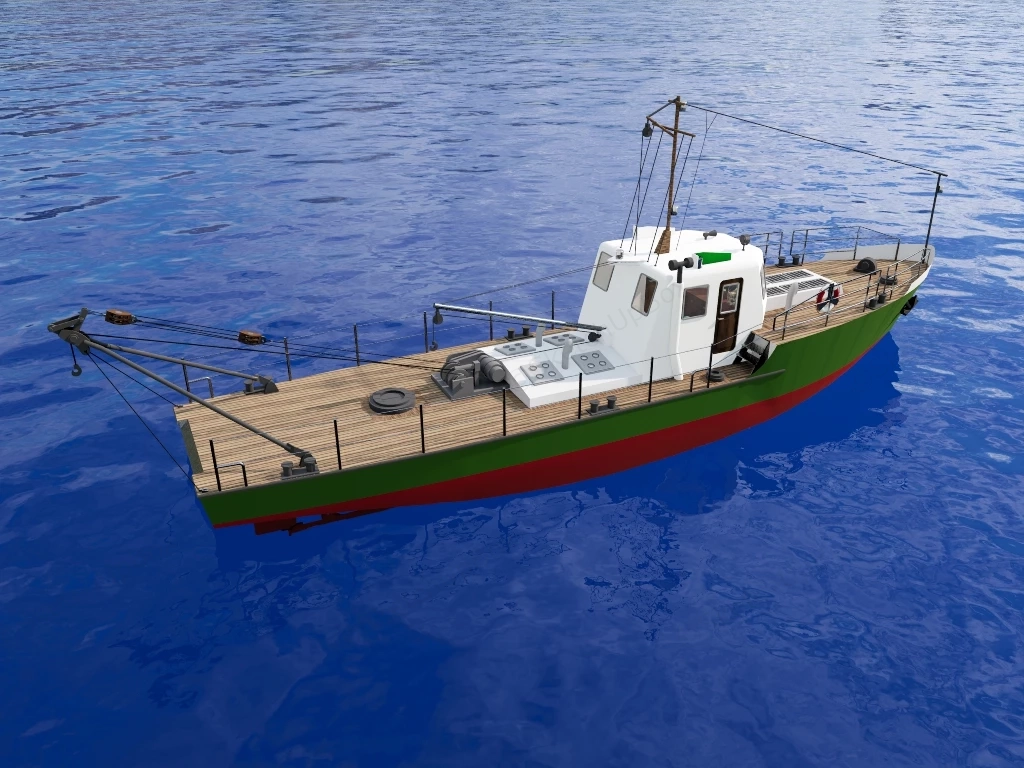 Commercial Fishing Boat sketchup model preview - SketchupBox