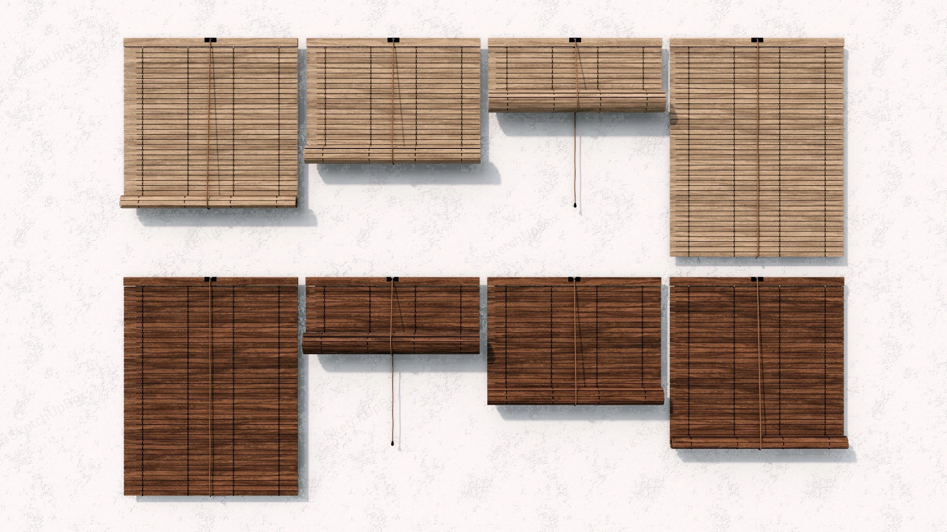 Wood Roller Blinds sketchup model preview - SketchupBox