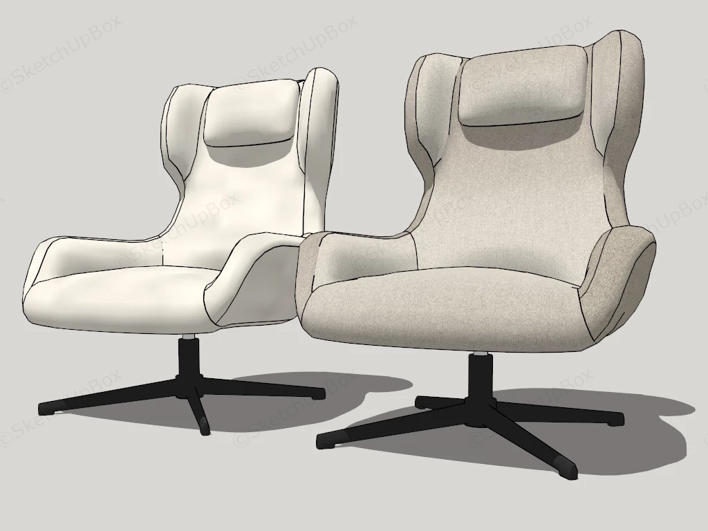 Comfortable Home Office Chair sketchup model preview - SketchupBox