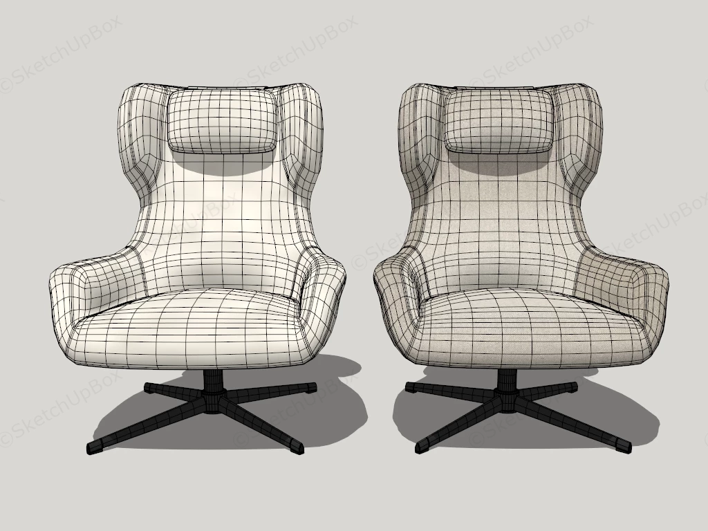 Comfortable Home Office Chair sketchup model preview - SketchupBox