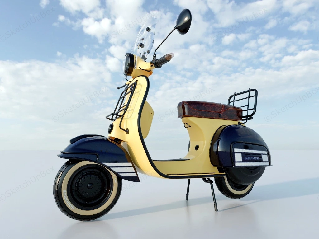 Vespa Electric Scooter sketchup model preview - SketchupBox