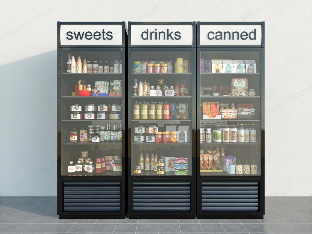 Commercial Drink Refrigerator sketchup model preview - SketchupBox