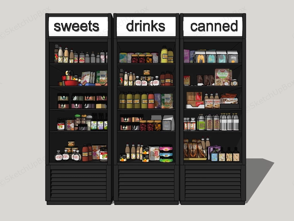 Commercial Drink Refrigerator sketchup model preview - SketchupBox