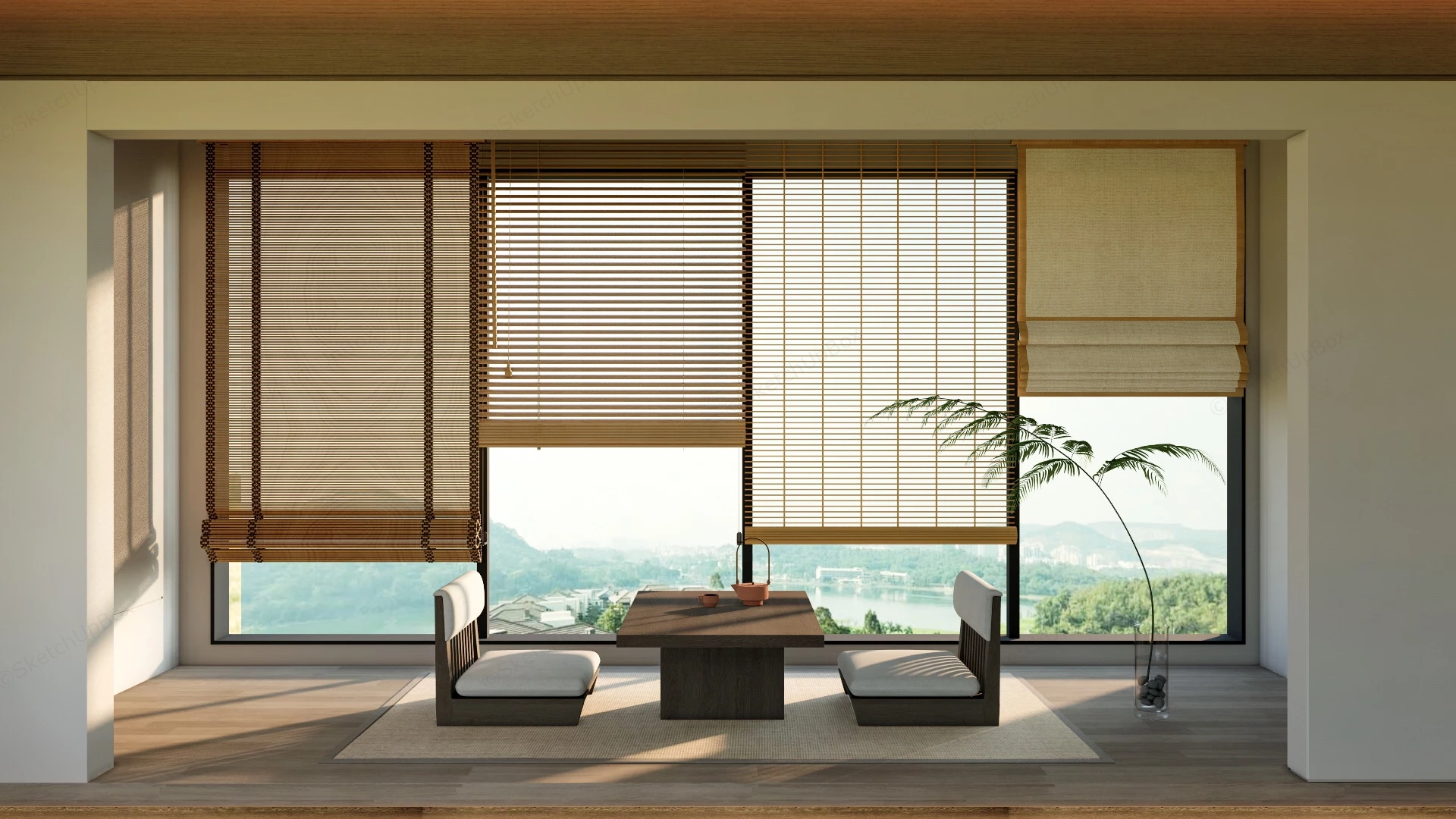 Bamboo Roller Blinds sketchup model preview - SketchupBox