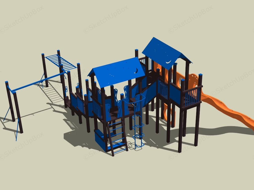 Elementary School Playground Equipment sketchup model preview - SketchupBox
