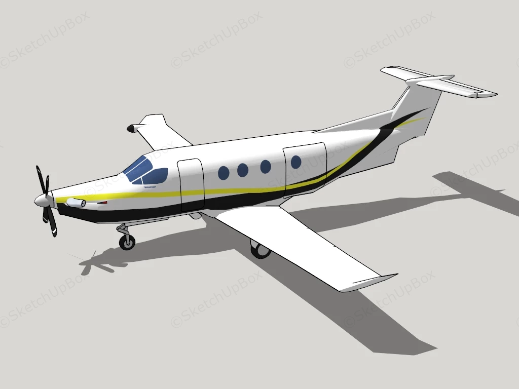 Pilatus PC 12 Plane sketchup model preview - SketchupBox
