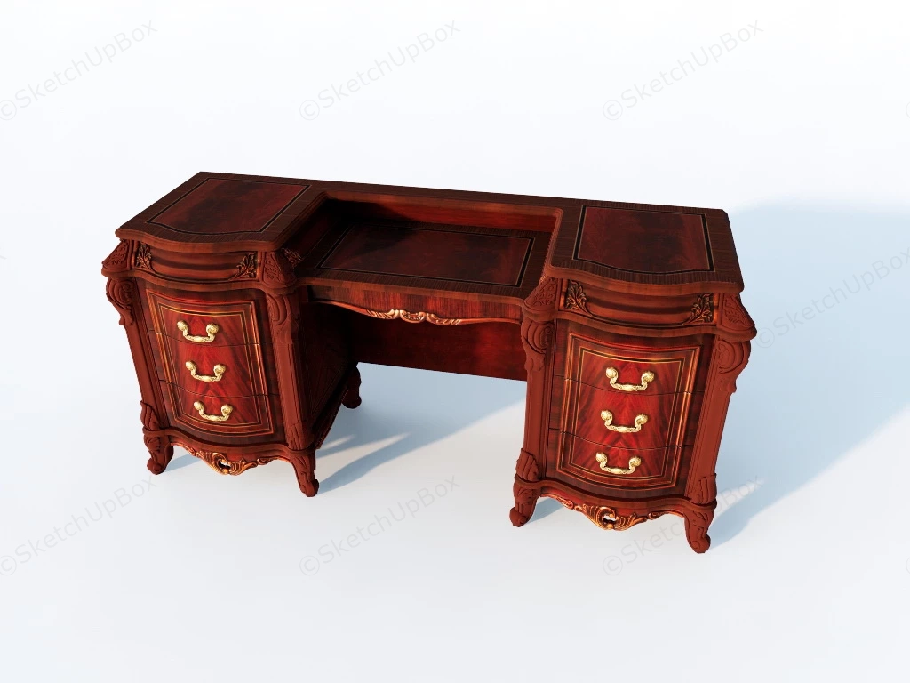 Antique Dressing Table sketchup model preview - SketchupBox