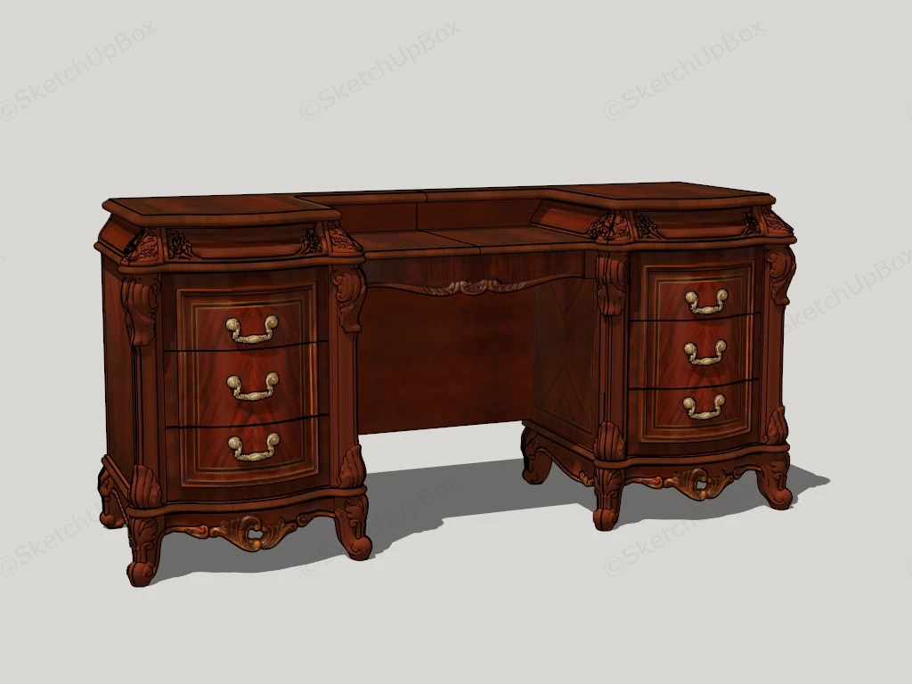 Antique Dressing Table sketchup model preview - SketchupBox