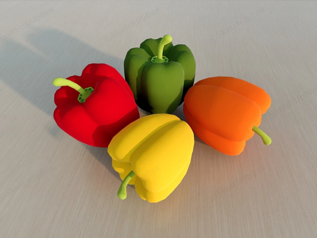 Bell Peppers sketchup model preview - SketchupBox