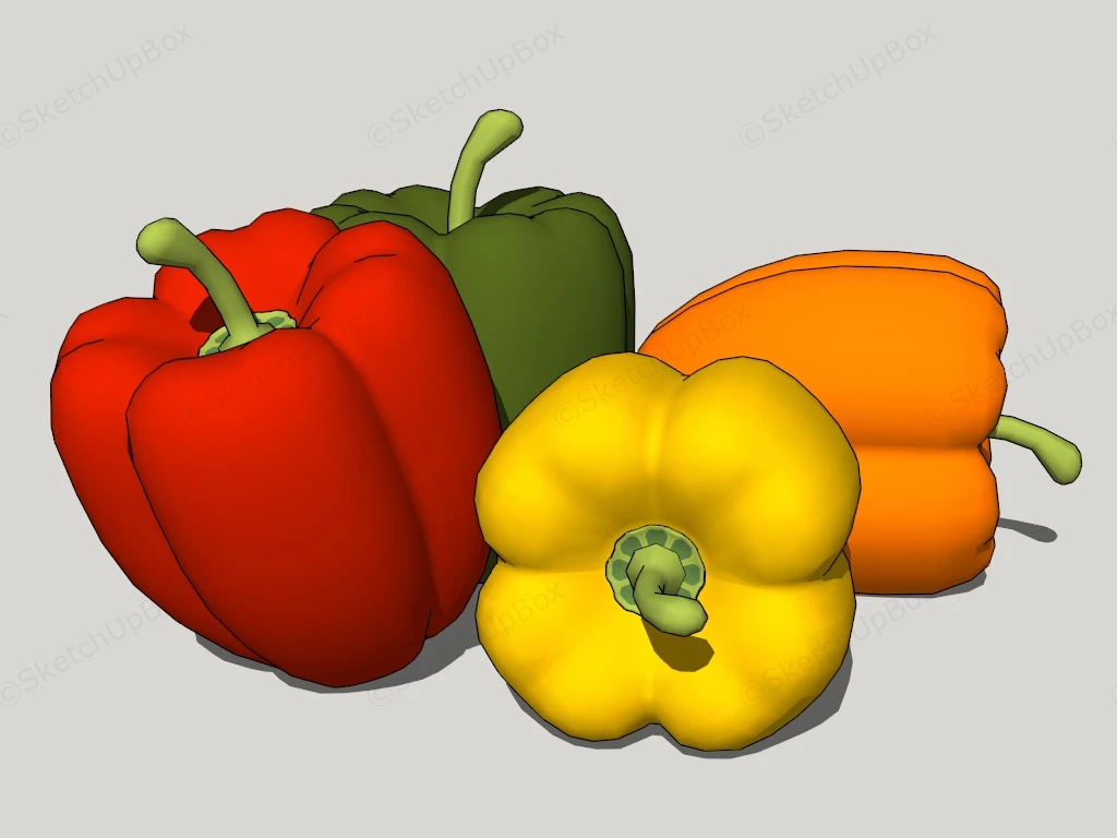 Bell Peppers sketchup model preview - SketchupBox