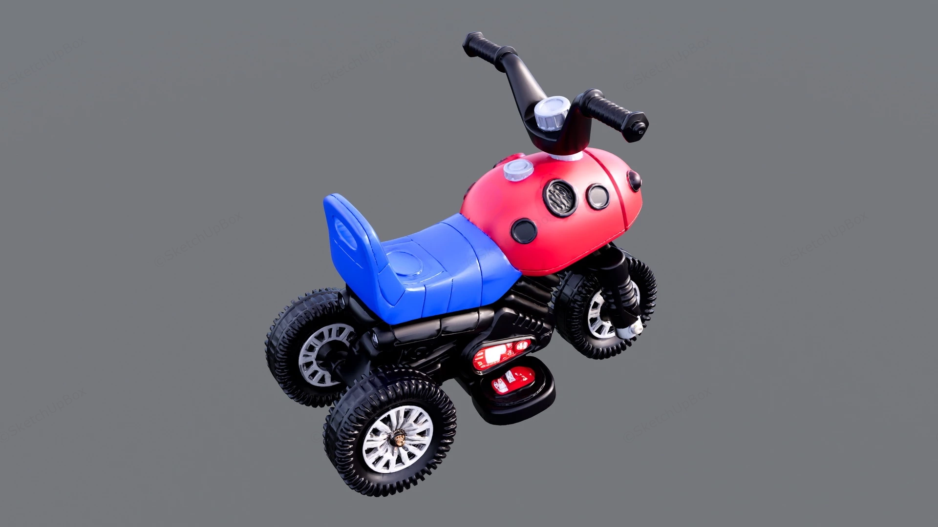 Children Three Wheels Motorcycle sketchup model preview - SketchupBox