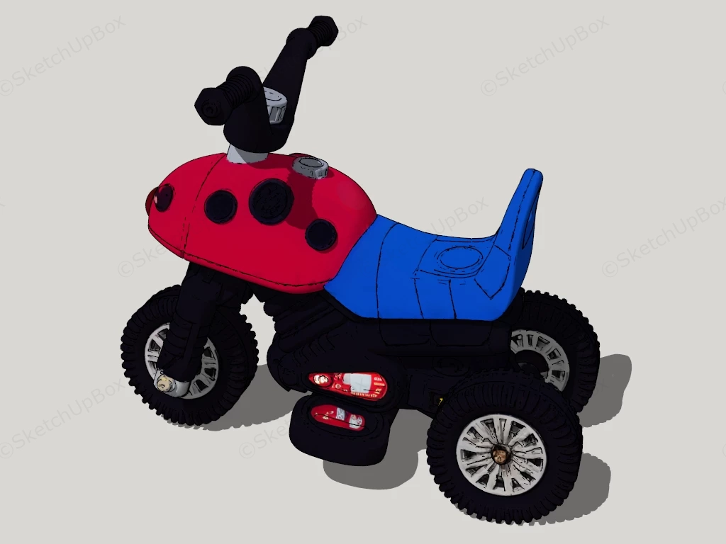 Children Three Wheels Motorcycle sketchup model preview - SketchupBox