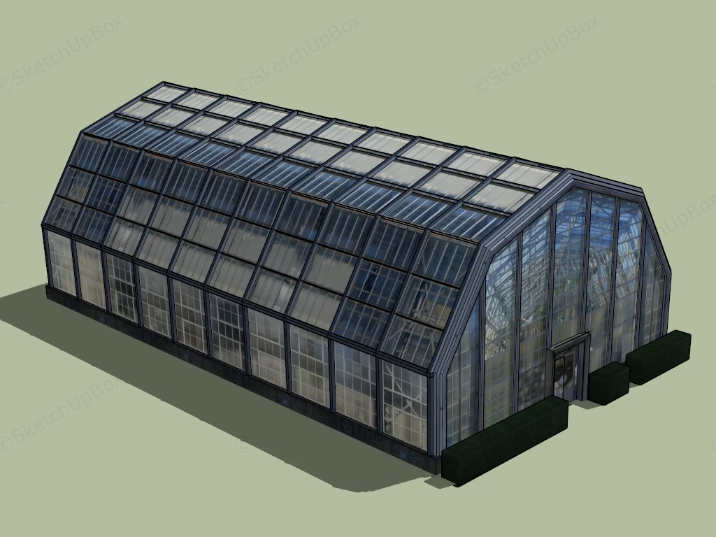 Commercial Greenhouse sketchup model preview - SketchupBox