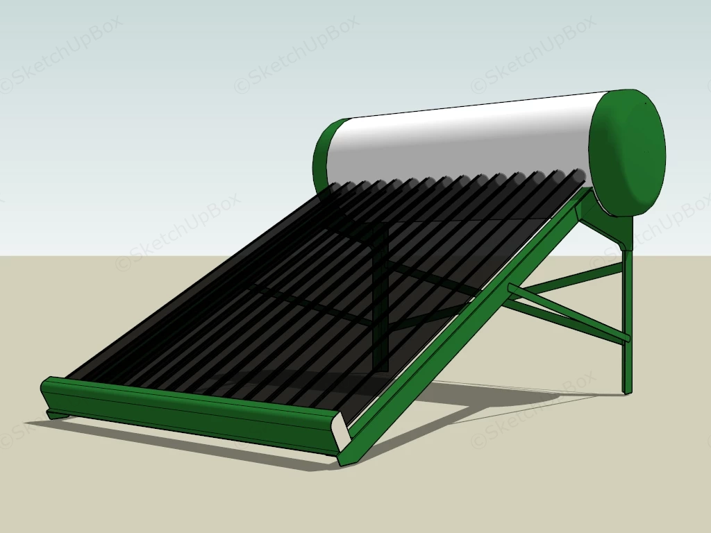 Solar Water Heater sketchup model preview - SketchupBox
