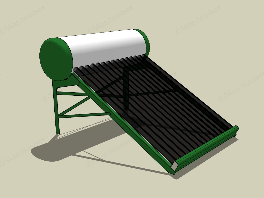 Solar Water Heater sketchup model preview - SketchupBox