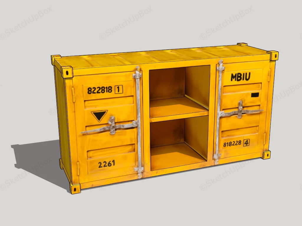 Shipping Container Storage Cabinet sketchup model preview - SketchupBox