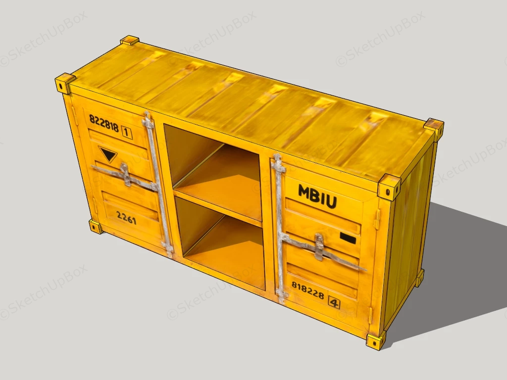 Shipping Container Storage Cabinet sketchup model preview - SketchupBox