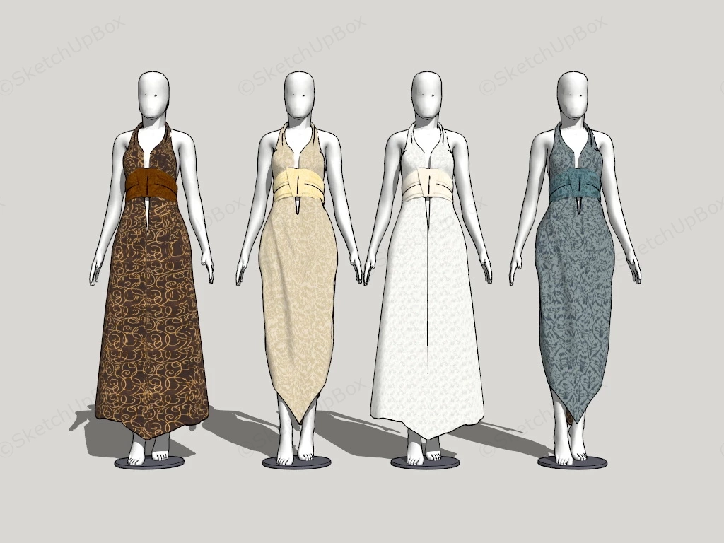 Dress Mannequins sketchup model preview - SketchupBox