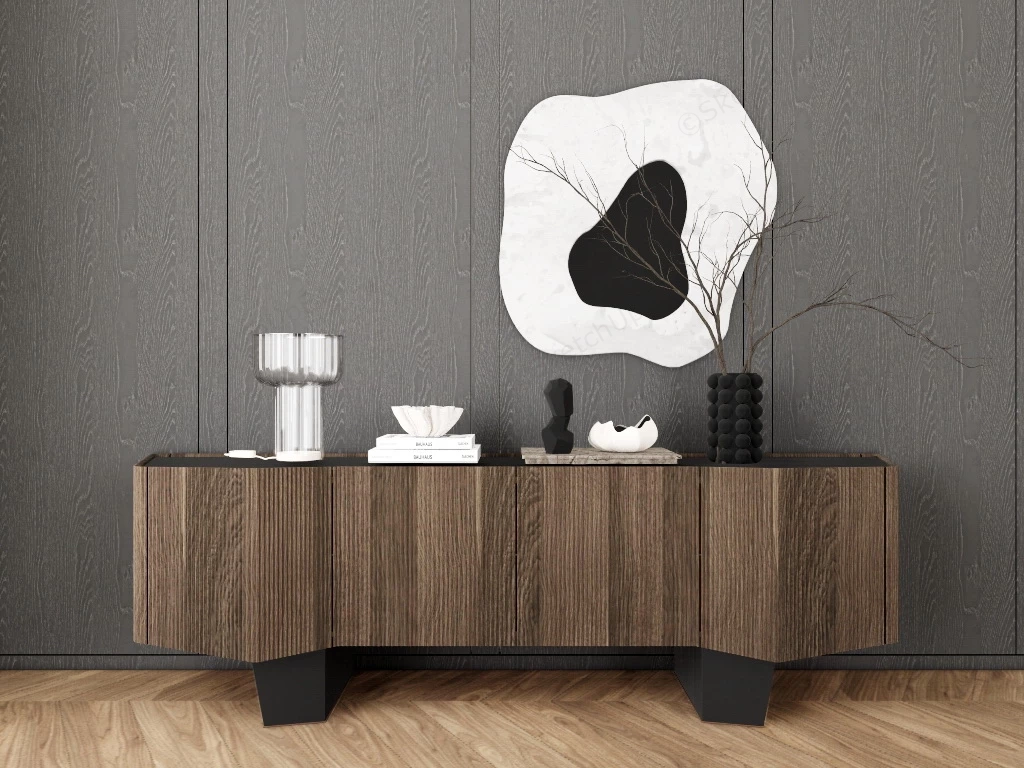 Zen Entryway Table sketchup model preview - SketchupBox