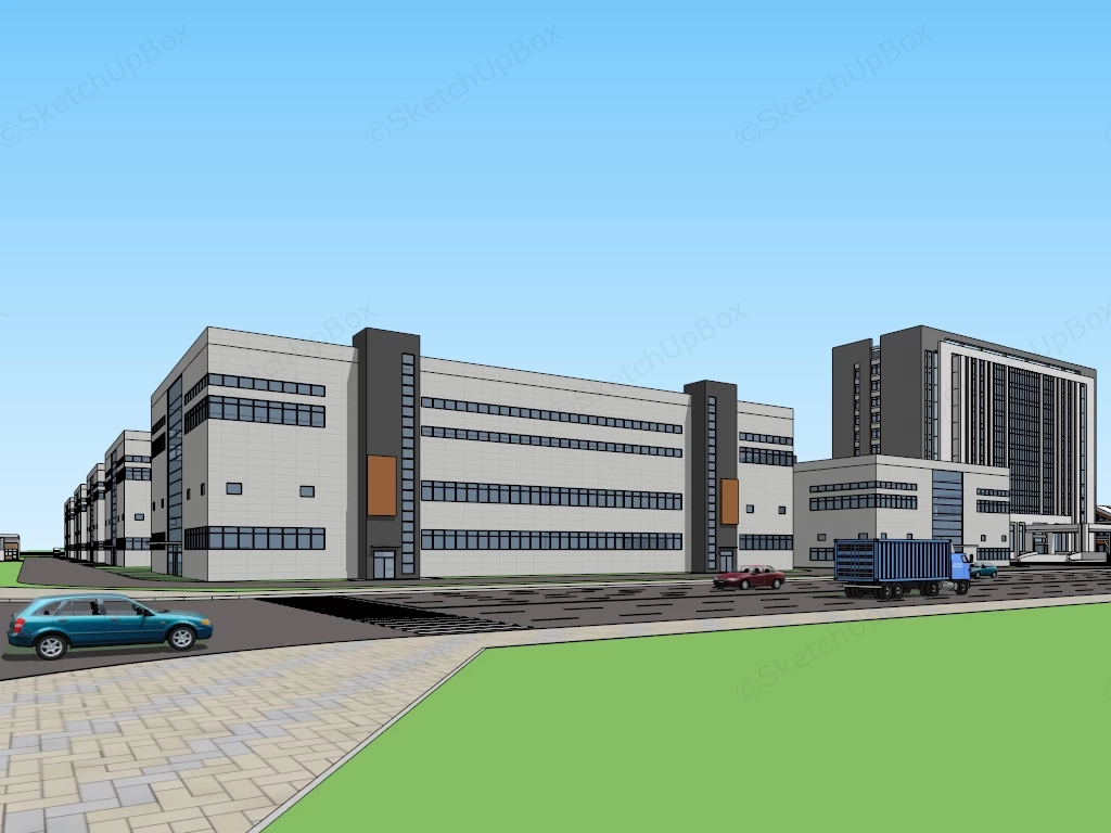 Logistics Park Design sketchup model preview - SketchupBox