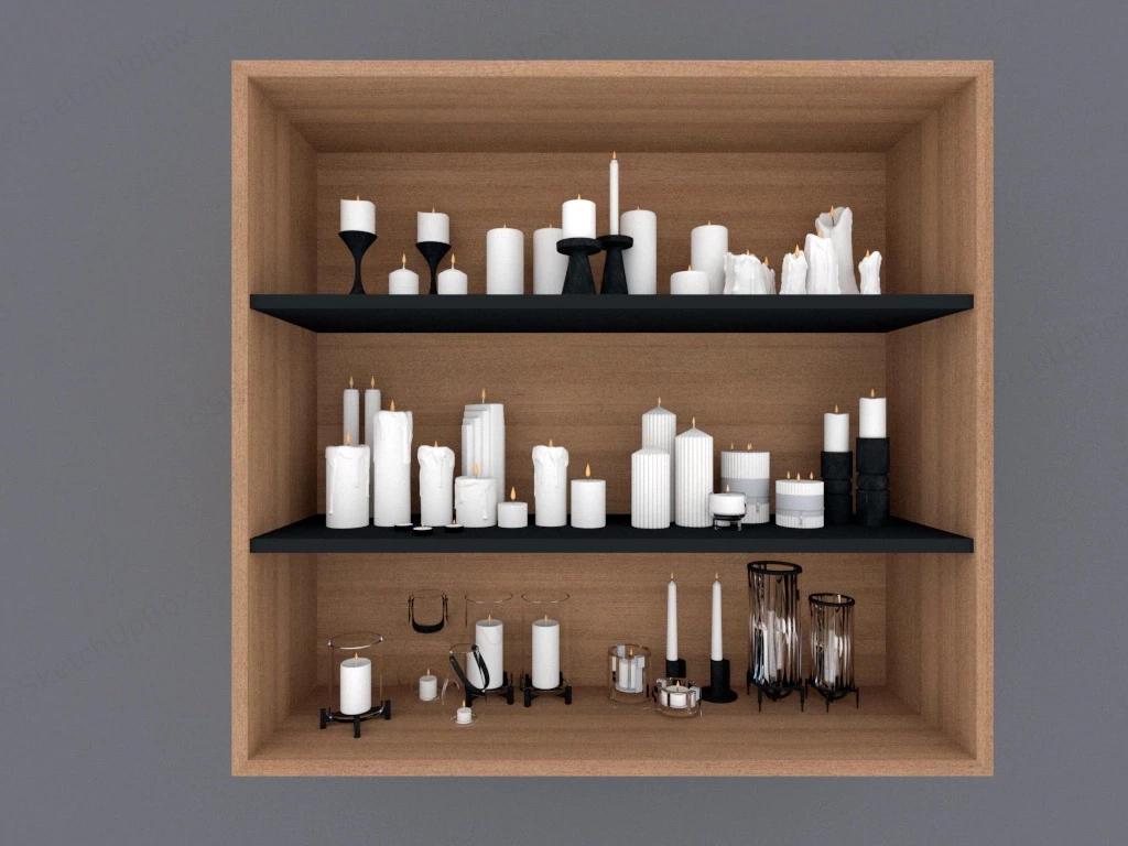 Candle Collection sketchup model preview - SketchupBox