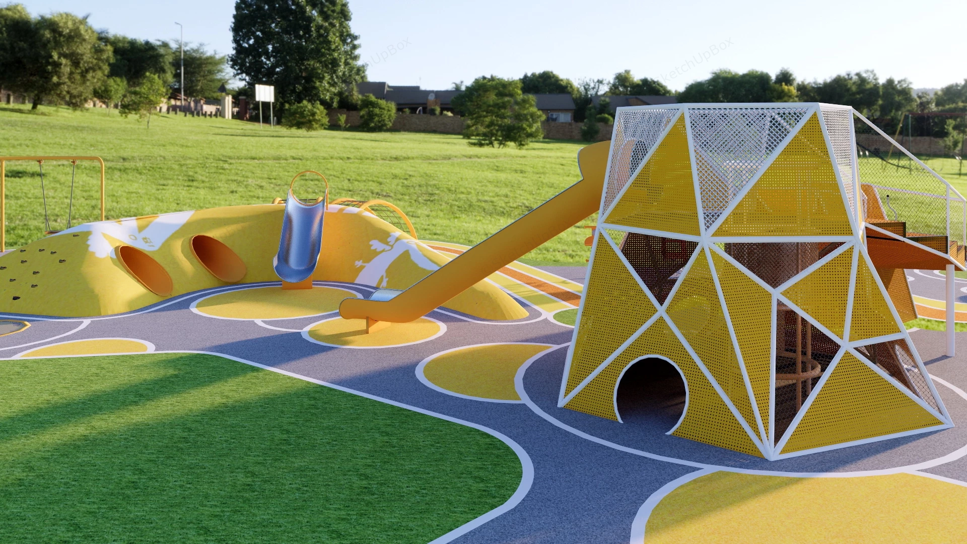 Children Playground Design sketchup model preview - SketchupBox