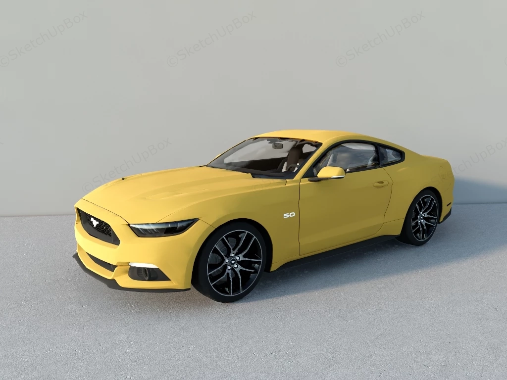 Ford Mustang 5.0 GT sketchup model preview - SketchupBox
