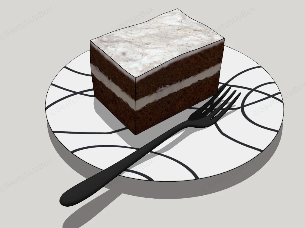 Chocolate Cream Cake sketchup model preview - SketchupBox
