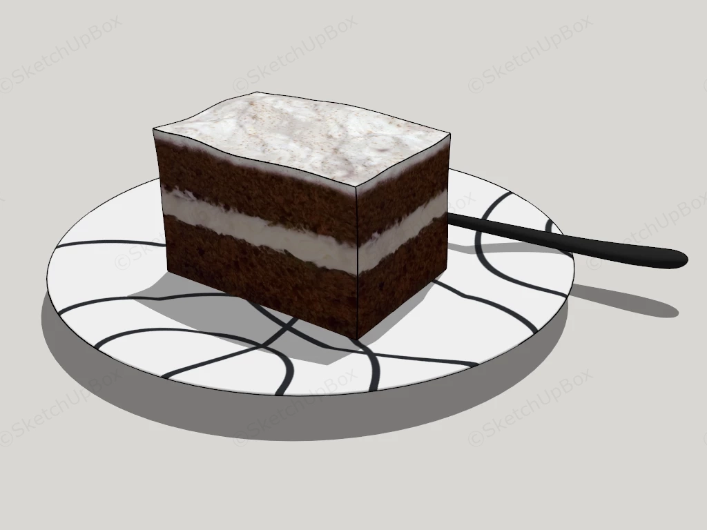Chocolate Cream Cake sketchup model preview - SketchupBox