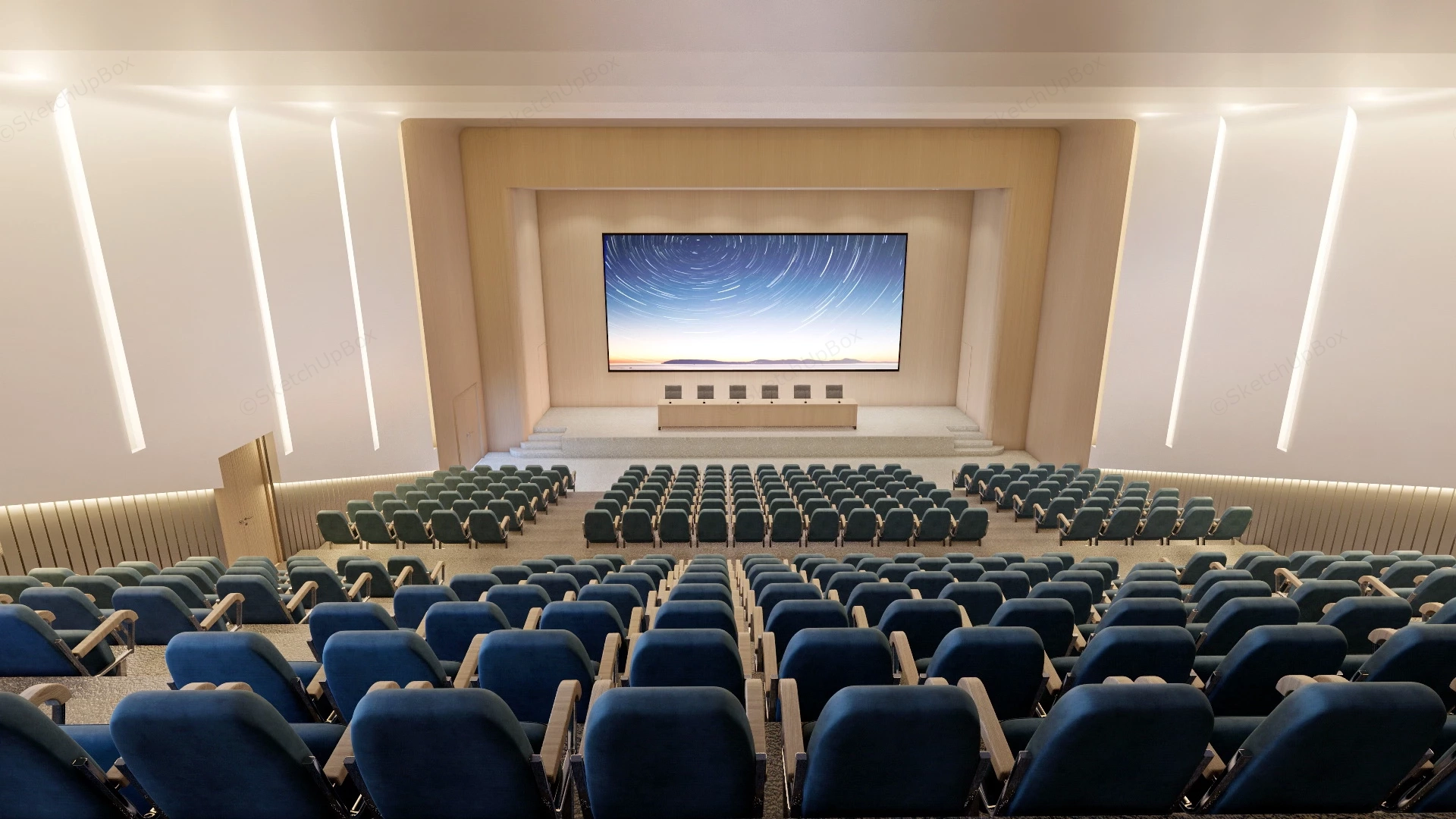 School Auditorium Design sketchup model preview - SketchupBox