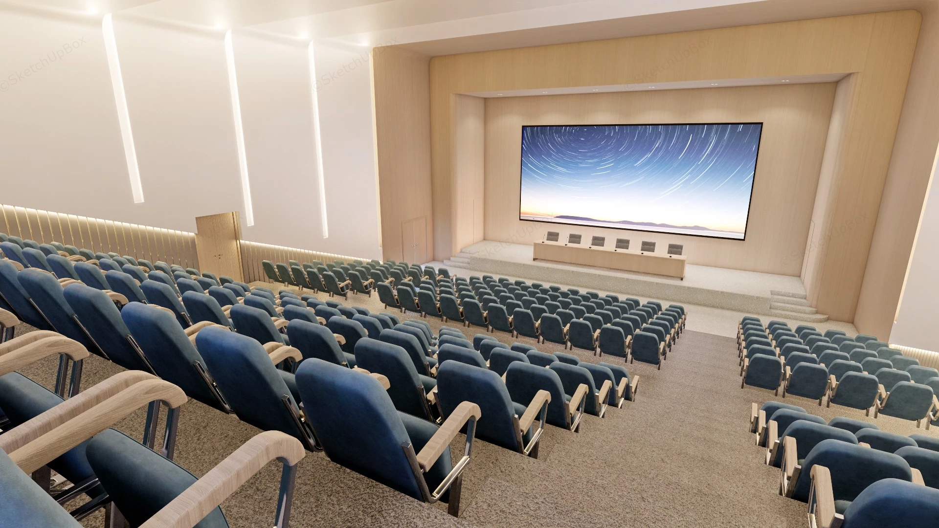 School Auditorium Design sketchup model preview - SketchupBox