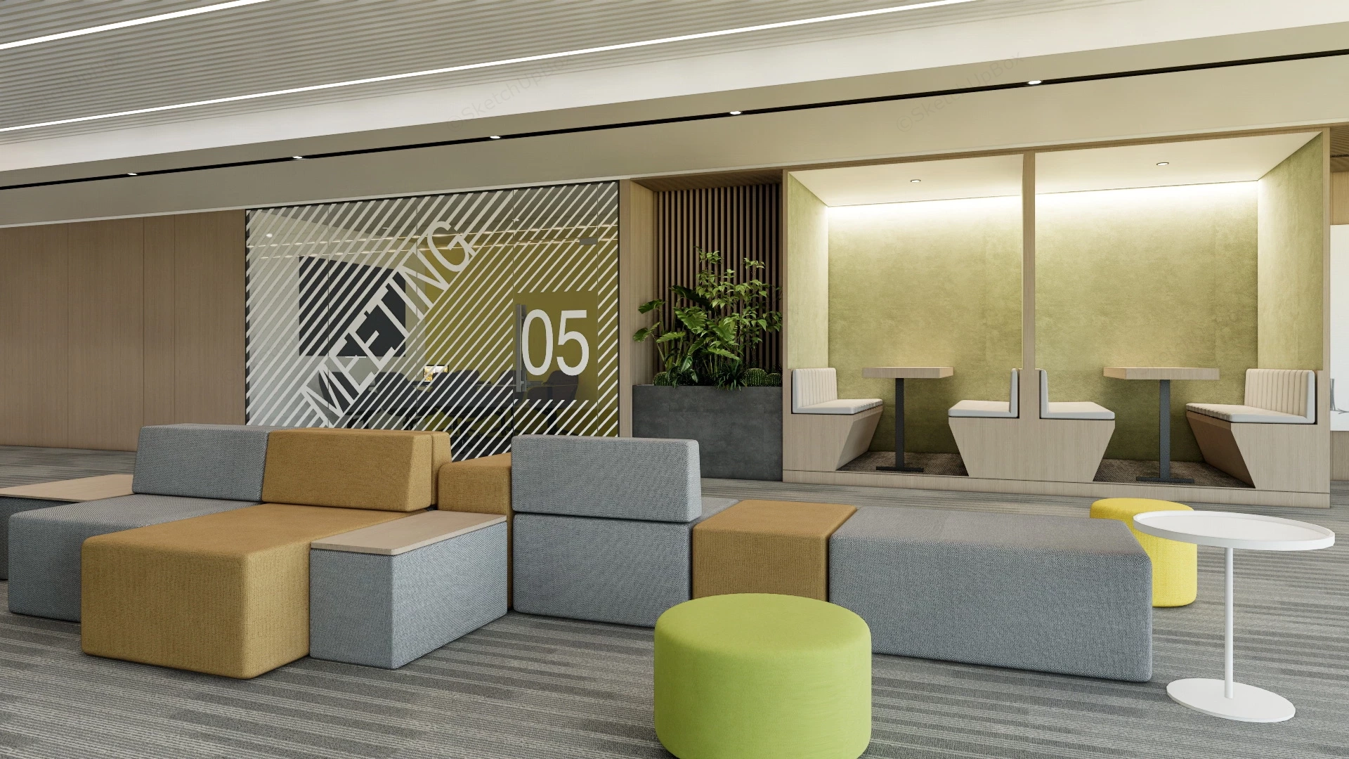 Office Lounge Area Ideas sketchup model preview - SketchupBox