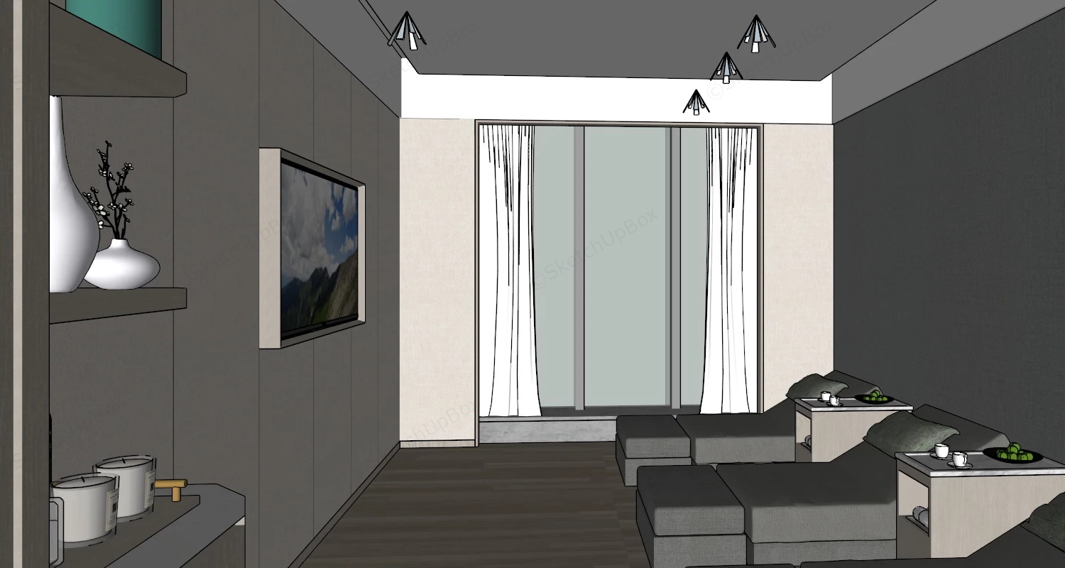 Foot Spa Salon sketchup model preview - SketchupBox