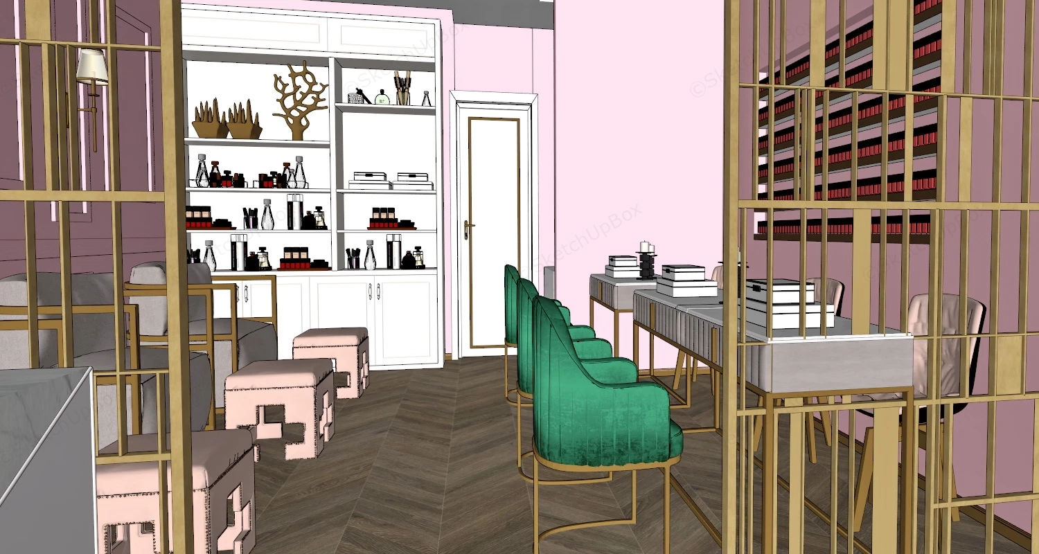 Nail Salon Design Ideas sketchup model preview - SketchupBox