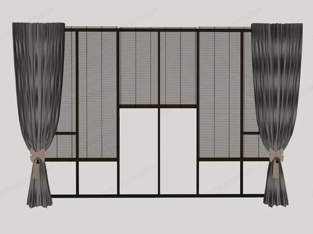 Curtains And Blinds sketchup model preview - SketchupBox