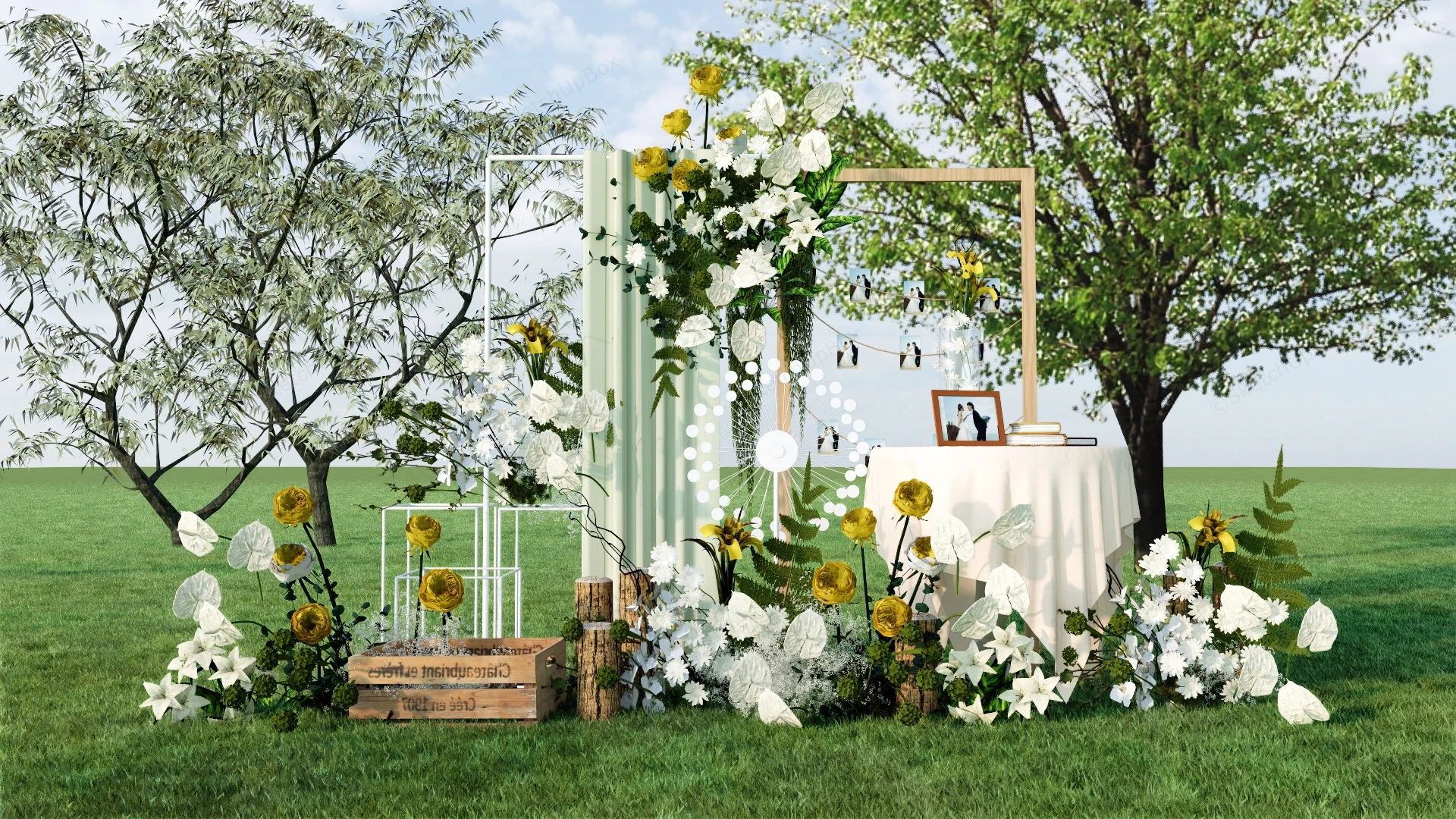 Outside Wedding Decorations sketchup model preview - SketchupBox