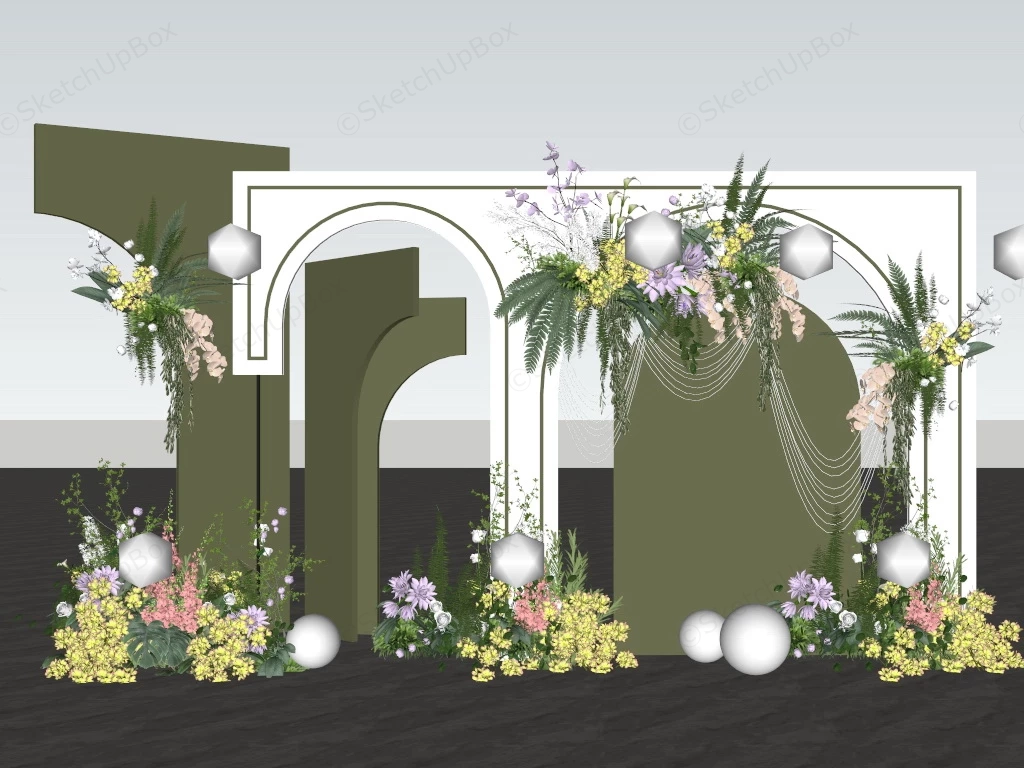 Wedding Flower Decorations sketchup model preview - SketchupBox