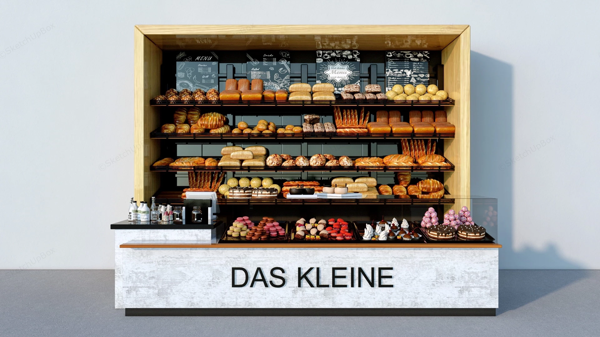 Bakery Counter And Display Case sketchup model preview - SketchupBox