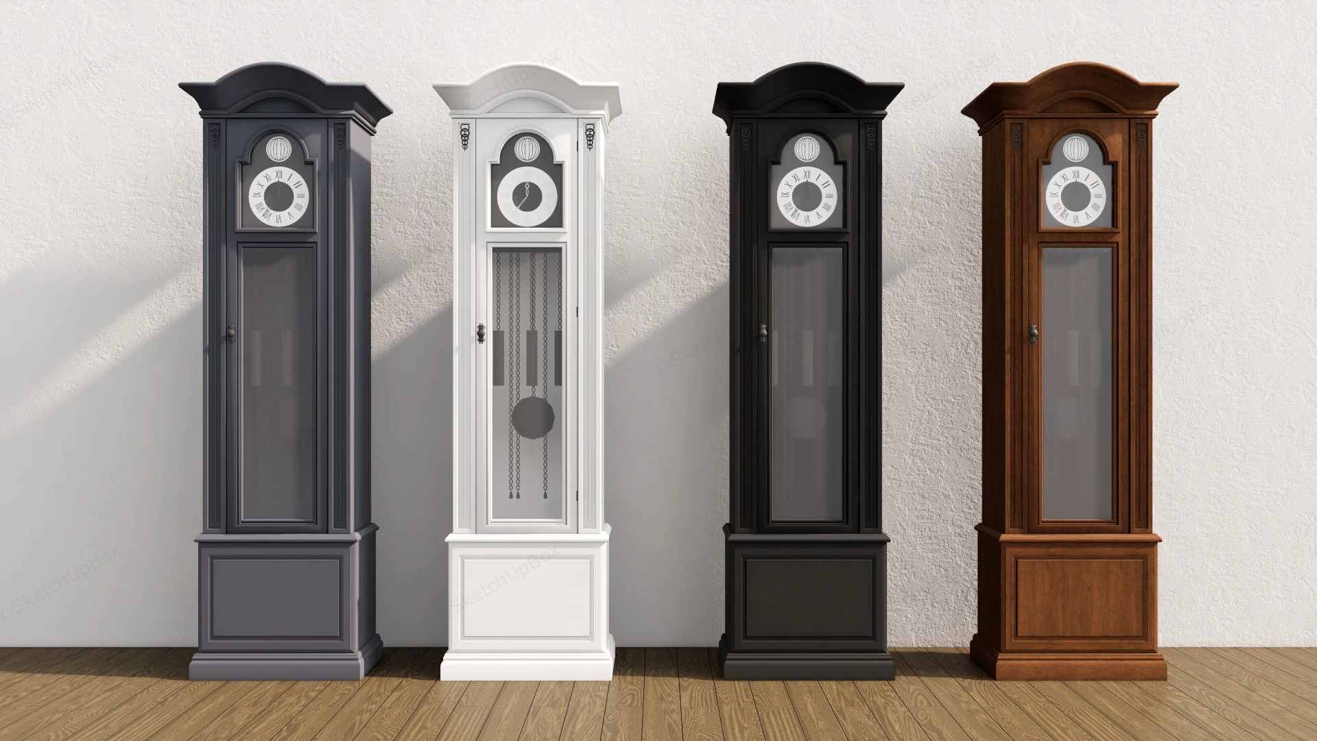 Vintage Floor Clocks sketchup model preview - SketchupBox