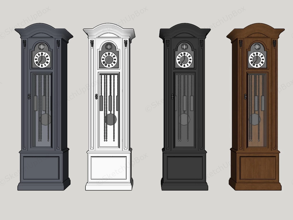 Vintage Floor Clocks sketchup model preview - SketchupBox