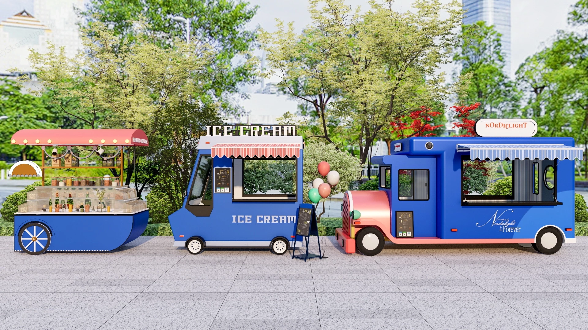 Food Van And Food Cart sketchup model preview - SketchupBox
