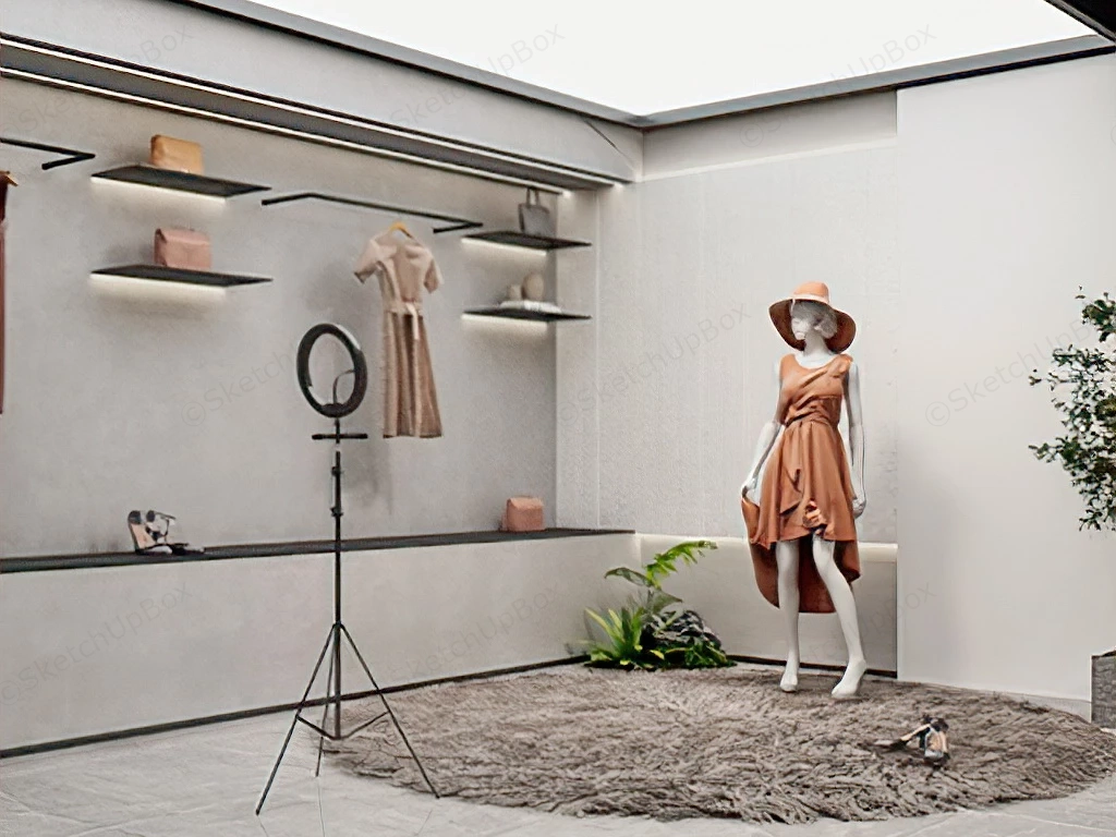 Fashion Clothing Live Streaming sketchup model preview - SketchupBox