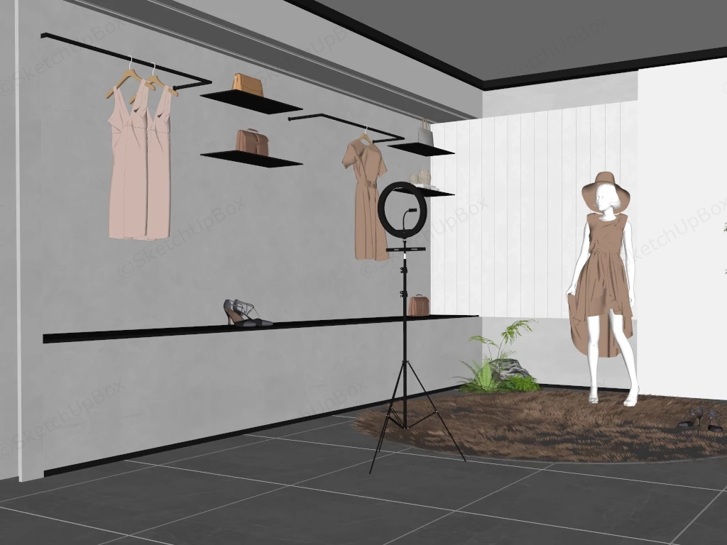 Fashion Clothing Live Streaming sketchup model preview - SketchupBox
