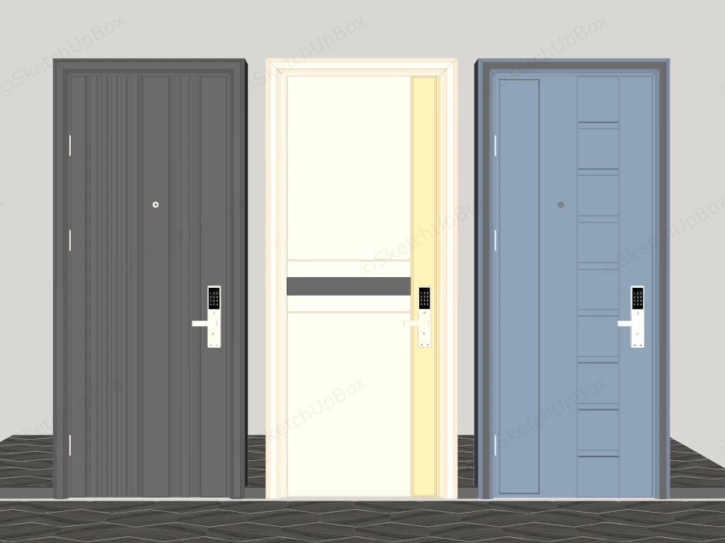 Modern Exterior Doors sketchup model preview - SketchupBox