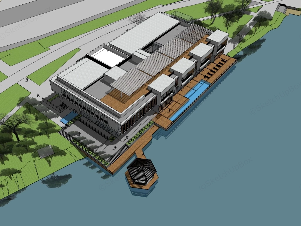 Lakeside Country Resort sketchup model preview - SketchupBox