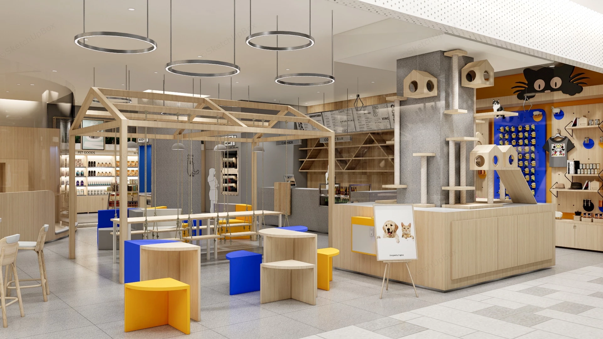 Pet Store Design sketchup model preview - SketchupBox