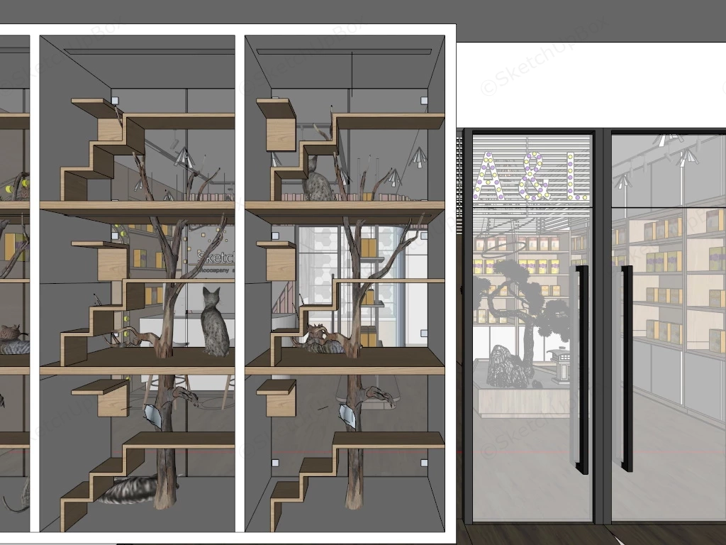Cat Shop Design sketchup model preview - SketchupBox