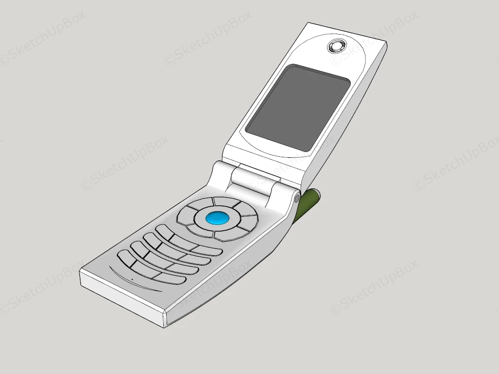 Old Flip Phone sketchup model preview - SketchupBox